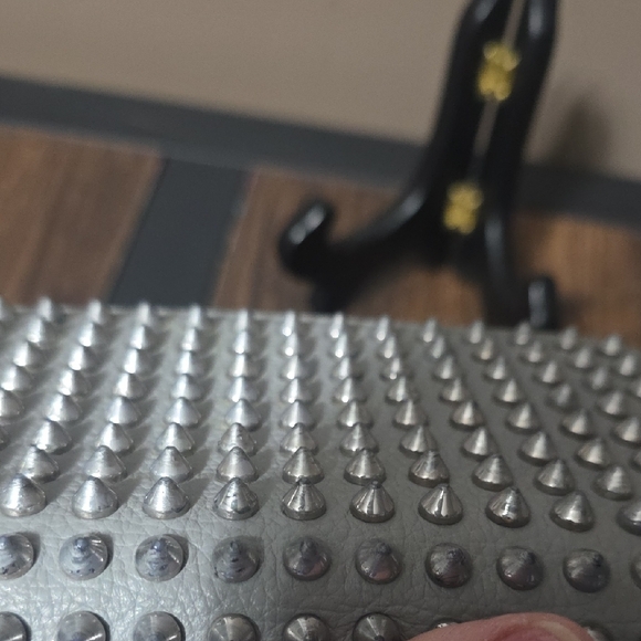 Christian Loubutin Panettone Gray Zip-Around Wallet - Picture 16 of 16